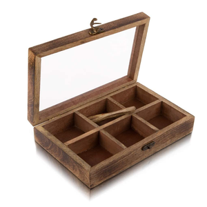 Lightweight durable memorable country rustic handmade wooden seasoning herb spice masala box
