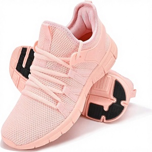 INZCOU Zapatillas Deportivas con Cordones, Ligeras, Antideslizantes, Transpirables, para Gimnasio, Entrenamiento, Caminar, Color Rosa, Talla 8 para Mujer - Product Image 3