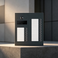 Sistem Interkom Video Hiwink Tuya Smart 2K Layar Sentuh Paduan Aluminium Audio Door Phone IP65 Pengenal Wajah dan Telapak Tangan 16 Tombol