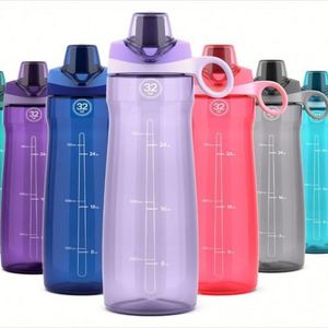 Bouteille d'eau de sport grande capacité 450ML/650ML/950ML, bouteille d'eau en plastique pour étudiants, fitness et activités de plein air - Product Image 1
