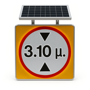 GUANGAN way إشارة السلامة المرورية لوحة تحذير عاكسة من الألومنيوم مع حد الارتفاع لبناء الطرق السريعة - Product Image 1