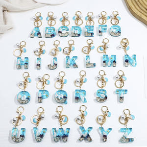 พวงกุญแจตัวอักษรเรซิ่นภาษาอังกฤษ 26 ตัว รุ่น Ocean Series Shell Letters เครื่องประดับยอดนิยม - Product Image 2