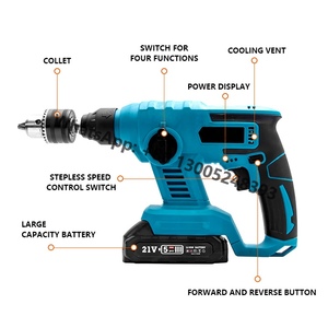 <span class=keywords><strong>Marteau</strong></span> perforateur industriel de démolition sans fil à batterie au lithium de faible puissance <span class=keywords><strong>Marteau</strong></span>-<span class=keywords><strong>piqueur</strong></span> 26MM 21V <span class=keywords><strong>Marteau</strong></span> perforateur rotatif électrique - Product Image 4