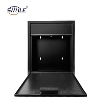 Boîte aux lettres en métal de sécurité extérieure personnalisable SMILE TECH Colis résidentiel maison Boîte aux lettres murale Boîte de livraison directe