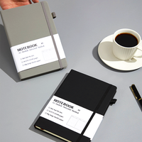 Benutzer definierte A5 Hardcover PP Leder Meeting Notizbuch Journal Planer Tagebuch Notizbuch Sattel heftung Bindung mit Gummiband