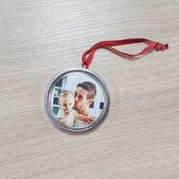 Ornement rond à sublimation Topjlh vierge avec plaque MDF intégrée, imprimable double face pour transfert thermique, idéal pour les cadeaux et loisirs créatifs DIY