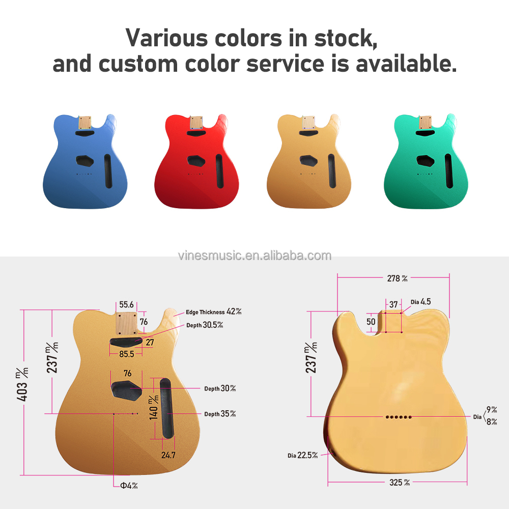 ホールセール ST/TL アルダーエレキギター本体・ネック DIYキット