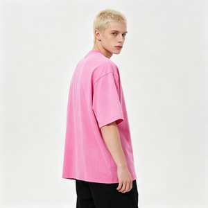 Camiseta Oversize de Algodón Puro con Cuello Redondo y Lavado Ácido para Hombre, Etiqueta Personalizada, Corte Ancho, Unisex, Gráfico Retro - Product Image 2