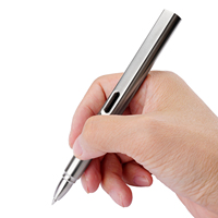 Stylo tactique de poche en alliage de titane poli de qualité supérieure, finition brillante, instrument de signature gravé, outil d'écriture EDC de luxe avec clip
