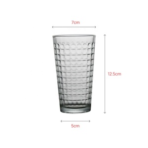 Tasse en verre à vin élégante et sans plomb <span class=keywords><strong>Raymond</strong></span> à jus transparent décoré créatif - Product Image 3