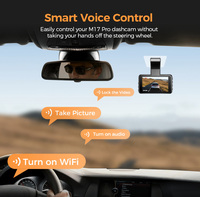 AZDOME XM M17pro Car Dashcam 3 pouces IPS Screen Wifi Car Camera Dual Cam 24h Parking Monitor Car Black Box