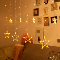 Nouvelle guirlande lumineuse LED en forme de pentagramme avec télécommande, USB, lumière décorative pour les fêtes de Noël