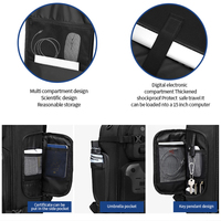 OZUKO 9590 Tas Ransel Laptop Bisnis Kapasitas Besar untuk Pria, Tas Ransel Anti Maling Multi-Fungsi dengan Port Pengisian Daya USB