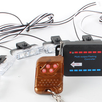 Luz Estroboscópica LED Inalámbrica 8 en 1 con Control Remoto para Parrillas de Camión y Motocicleta, Luz Intermitente de Advertencia de Emergencia para Bomberos, Luz Interior de 12V
