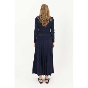 Ensemble de pull tricoté pour femme Mango, noir côtelé avec boutons argentés, manches longues 14263TKS - Product Image 6