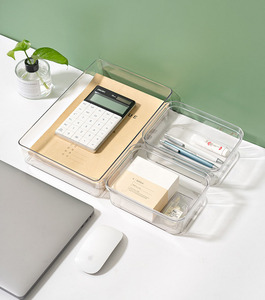 Tabletop ngăn kéo lưu trữ hộp đồ dùng nhà bếp văn phòng phẩm Organizer hộp nhựa trong suốt hộp - Product Image 3