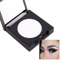 Boîtier de maquillage compact de luxe D36.5mm avec logo personnalisé, carré, noir mat, léger, pour fard à paupières et poudre, avec miroir