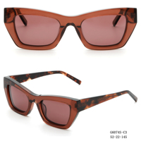 Gafas de sol hexagonales geométricas gruesas para mujer, montura negra brillante con lentes ahumadas, gafas de sol retro G6074S