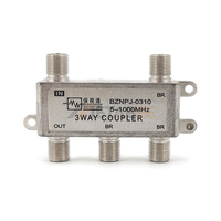 Répartiteur actif RF 50 Ohms, coupleur 3 voies 5-1000 MHz, 5 ports femelles de type F, amplificateur répartiteur RF large bande à perte nulle