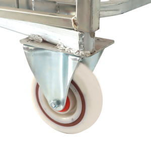 Thép mạ kẽm bốn bánh giặt Xe đẩy giỏ hàng dịch vụ khách sạn CuộN container quần áo lưu trữ tay xe đẩy - Product Image 5