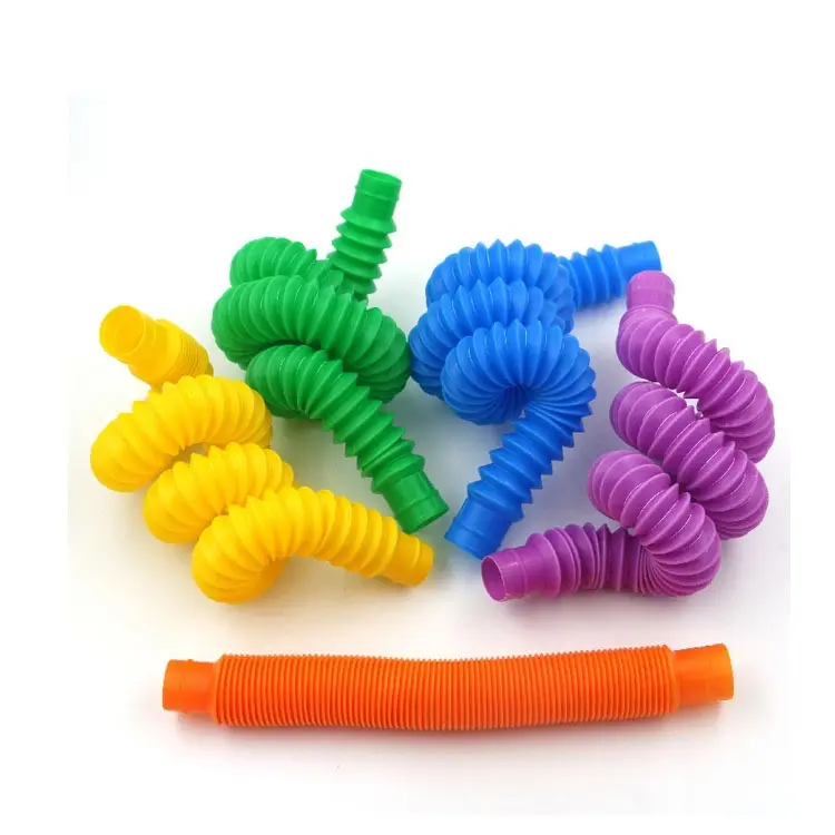 Funko Pop — jouet de décompression pour enfants, Tubes télescopiques, glands de couleur en plastique extensibles, Tubes sensoriels
