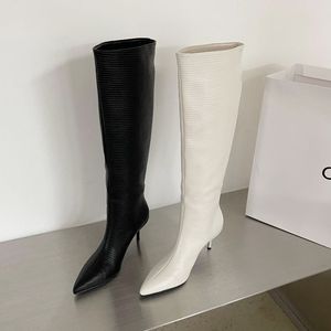 Sexy Wrinkle New Style Botas De Dama Winter and Fall Shoes Knee High Women's Boots - Product Image 1