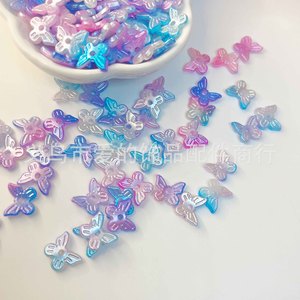Pink Acrylic Butterfly <b>Beads</b> With Center Hole For DIY Jewelry Making Wholesale By Weight - Product Image 4