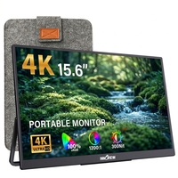 Écran portable 4K de 15,6 pouces pour ordinateur portable, 60 Hz, luminosité 300 nit, 100 % sRGB, double, pour console de jeu