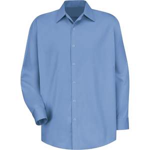 Chemise de travail personnalisée pour hommes en coton bleu clair 2X-Large, salopette haute visibilité pour l'exploitation minière et la construction - Product Image 1