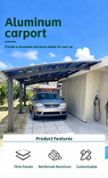 Abri de voiture autoportant HESIWEI en alliage d'aluminium de luxe, imperméable, durable, facile à assembler, pour allée résidentielle et usage extérieur