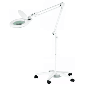 Professional Custom Adjustable Rolling Stand LED Floor Magnifying Lamp <b>Light</b> with Wheels for Laboratory Beauty Salon - Product Image 4