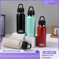 Bouteille d'eau isotherme en acier inoxydable 304 de 350 ml, 480 ml, 680 ml, design moderne, grande ouverture, portable, pour le sport en extérieur et l'utilisation en voiture