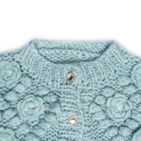 AiNear Vente en gros de logo personnalisé Oem & Odm Pull cardigan à manches longues, col rond et boutons épais, fait main, en laine et tricoté pour femmes