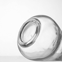 Récipient de luxe à large bouche de bouteille de diffuseur en verre vide unique de 150ml