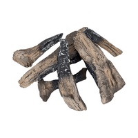 Bûches en céramique pour cheminée Branches de bois empilables réalistes pour foyer au gaz Firebowl