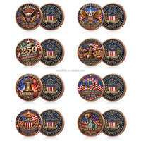 Pièce de monnaie patriotique de 1 once en cuivre pur, personnalisée en usine, pour le 250e anniversaire des États-Unis, modèle Challenge, 1 Troy Ounce