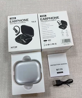 Auriculares Inalámbricos OEM al por Mayor M139 de Alta Resolución con Clip para Oreja, BT 6.0, IPX4, 38H, Pantalla Digital Táctil y Voz AI