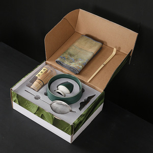 Fouet à thé en céramique, brosse à matcha, ensemble de 100 pièces avec support, style Song, pour la préparation du thé, design moderne et simple, coffret cadeau - Product Image 1