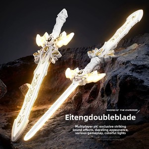 Nouvelle épée lumineuse Pin Bao en métal, <span class=keywords><strong>jouet</strong></span> pour enfants, cadeau pour la Journée des enfants, <span class=keywords><strong>sabre</strong></span> <span class=keywords><strong>laser</strong></span> Reddy deux-en-un avec son et lumière, double lame <span class=keywords><strong>laser</strong></span> - Product Image 2