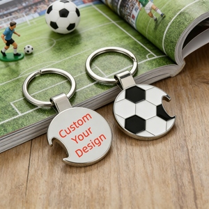 Llavero Abridor de Botellas de Cerveza de Metal de Aleación de Zinc con Diseño Personalizado de la Copa Mundial de Fútbol 2026, Regalo de Recuerdo Deportivo de Tenis de Mesa/Pickleball/Fútbol - Product Image 1