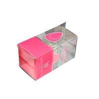 Boîte transparente en plastique PVC imprimé affichage emballage pliant maquillage éponge boîtes à oeufs clair vinyle PVC PET RPET boîte d'emballage