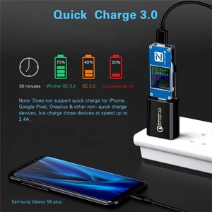Caricabatterie da Muro USB QC3.0 18W 5V 3A con Spina EU/US, Adattatore di Ricarica Rapida per <span class=keywords><strong>iPhone</strong></span> e Smartphone - Product Image 2