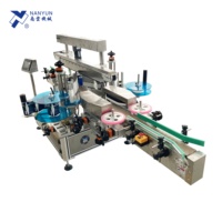 Machine d'étiquetage avant-arrière NY-823, capacité 100 étiquettes/min, haute vitesse, pour pots en verre carrés et hexagonaux