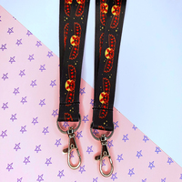 Penjualan terlaris kustom cetak logo Anda nilon atau poliester gantungan kunci lucu lanyard dengan logo