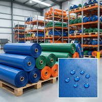 Tissu en polyester tissé robuste enduit de PVC, résistant à l'eau, pour bâche de camion et rideau latéral