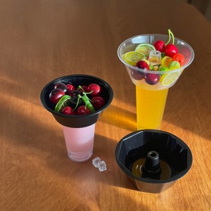 Dùng Một Lần Takeaway PP Cứng Tiêm Cốc Nhựa Biểu Tượng Tùy Chỉnh Trái Cây Gà Thực Phẩm Bát Khoai Tây Chiên Và Đồ Uống Trong Một Cốc - Product Image 3