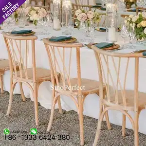 Cina vendita fabbrica sedia Hotel matrimonio impilabile in legno massello nordico moderna sedia da pranzo
