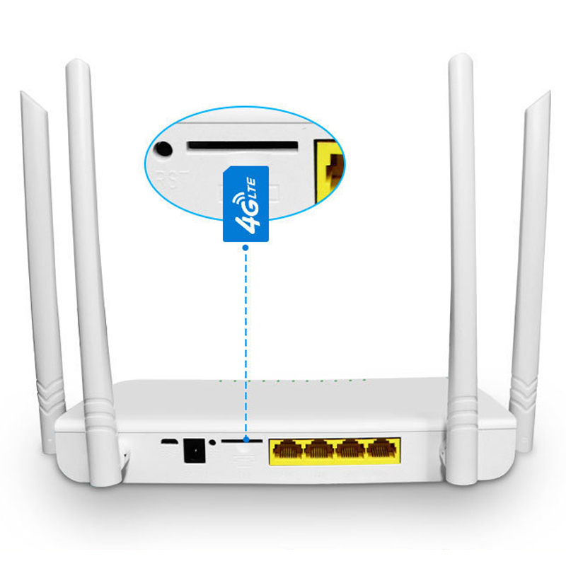 Wi-Fi роутер 4g беспроводной со слотом для sim-карты антенны 4*5 дБи 4g Роутер с антенной MT7628NN чипсет роутер 4g Wi-Fi