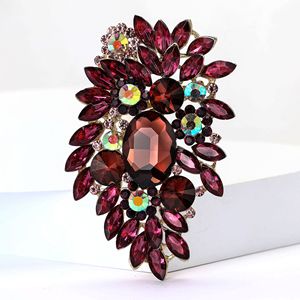 الأكثر مبيعًا سبيكة مزاجية عصرية حجر الراين زهرة الصدر للنساء حفلات كلاسيكية هدية أنيقة مجوهرات دبوس خفيف فاخر - Product Image 2