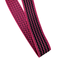 Logo personnalisé à la mode Jacquard motif de vague 40mm noir ruban tissé élastique pour veste pantalon robe